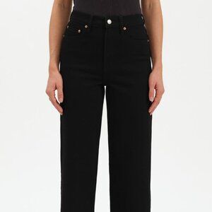 DAZE Size 25 Pleaser High Waist Raw Hem Crop Jeans